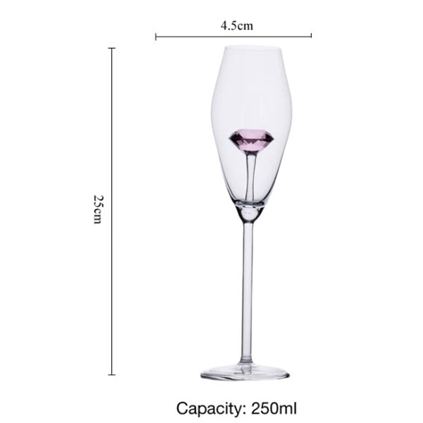 Бокал для вина (шампанское) «Алмаз» (4)