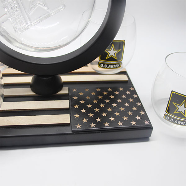 Коллекционный набор «Инструмент мира» бутылка-глобус и бокалы (14)